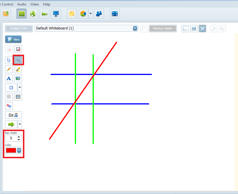 How to create lines on a whiteboard