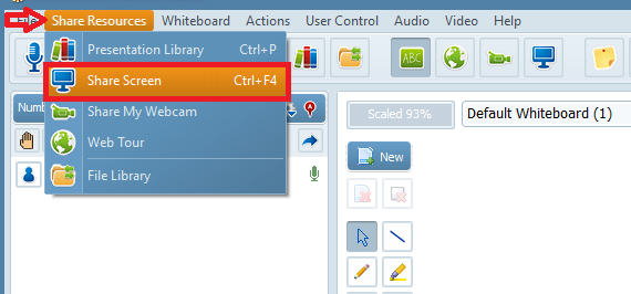 whiteboard share screen